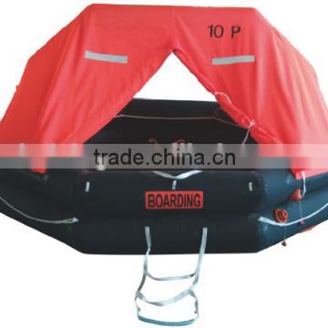 Y- type throwing inflatable life raft