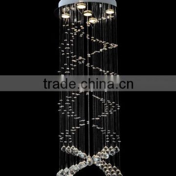 Modern Style Spiral Crystal Stair Chandeliers Pendant Hanging Lamp Light Lighting CZ8079/5