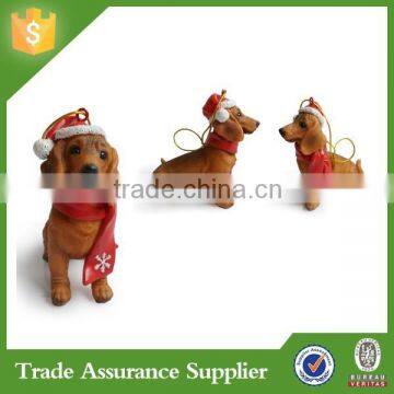 Professional dog supplier polyresin Dachsund Christmas ornament