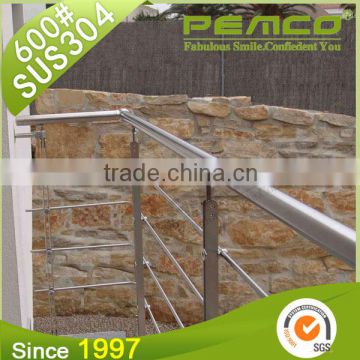 Wholesale factory price polished finished 304/316 outdoor metal stainless steel glass handrail
