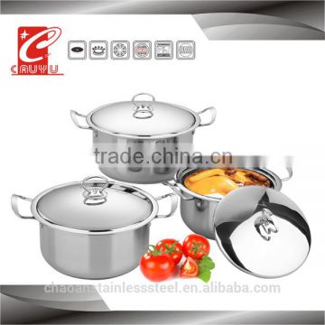 6 pcs Straight industrial accessory casserole cookware set