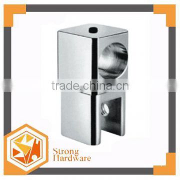 PC-46 Bathroom glass door square tubing clip/hinges ,stainless steel shower glass door pipe clamp