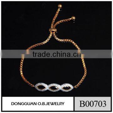 New gold bracelet designs evil eye bracelet 925 sterling silver fashion jewelry