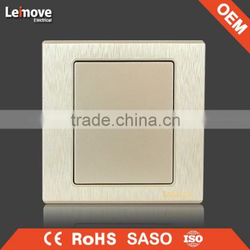 woven gold finish one gang one/two way wall switch arbitrary point switch