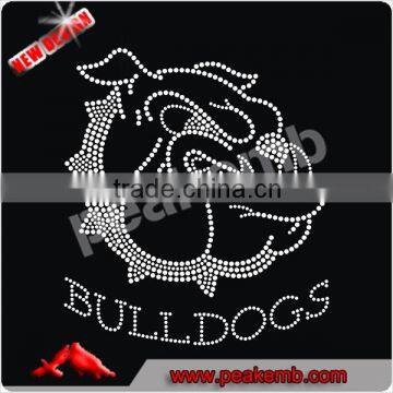 Beautiful crystal bulldog rhinestone t shirt transfer