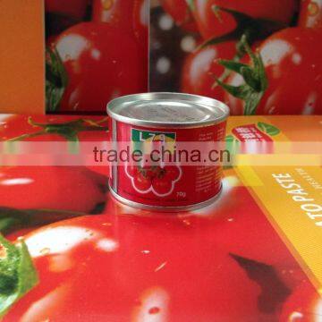 manufacturer 28%-30% natural canned china tomato paste 70g tin factory double concentrated