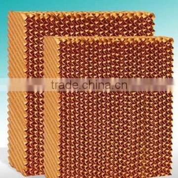 corrugated cellulose evaporative cooling pad for greenhouse