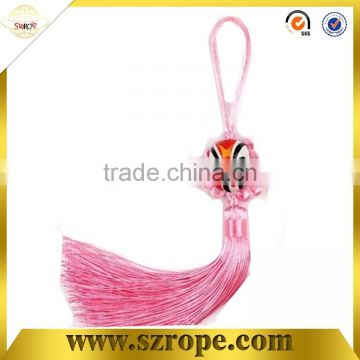 Chinese knot tassel with colourful faces