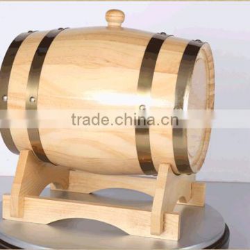Hot sale low moq solid oak packing wine barrel