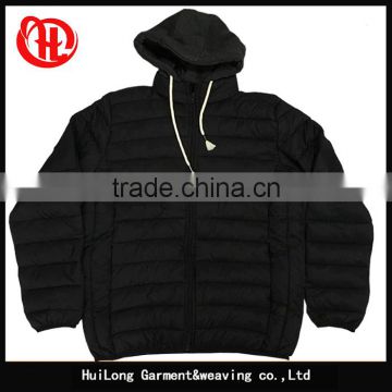 Stock available fleece hoody nylon jacket padded jacket for men