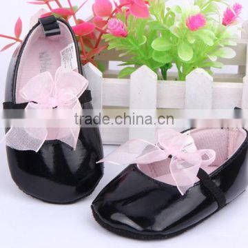 2014 New Baby shoe kids fashion baby leather shoe girls princess PU leather shoes for walking