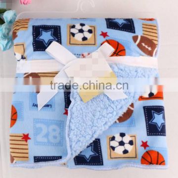 Polyester microfiber fleece new born Carter blanket gift box baby swaddle blanket M7022703