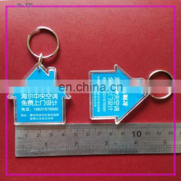 High Quality keychain photo insertable in house shape