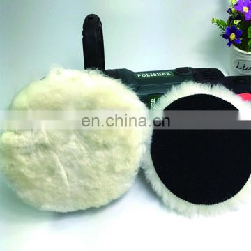 Wool polishing pad sheepskin buffing pad for car detailing 8''