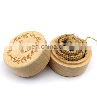 factory wholesale custom high grade round gift ring wooden jewelry box packaging box