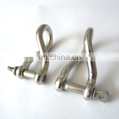 Stainless steel Twist Shackle for marine and industrial rigging aplications