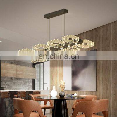 Custom Large Project Indoor Magnificent Crystal Decoration Modern Living Room LED Pendant Lamp