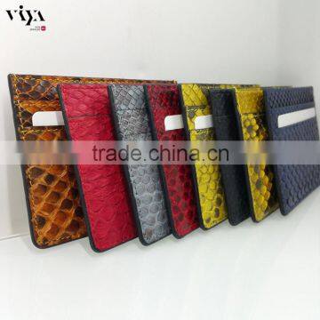 2016 Top Quality Colorful Travel Card Holder Python Leather Wallet For Credit Card