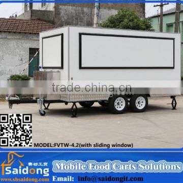 Big wheels mobile kitchen trailer,catering trailer,mobile food trailer design