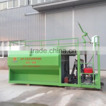 hydroseeder machine for slope protection with screening system