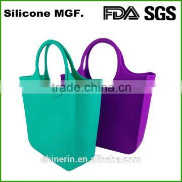 Fashion tote shopping bag waterproof silicon beach bag