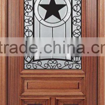 Luxury Arch New Design Glass Doors Solid Wood DJ-S5366MA-8