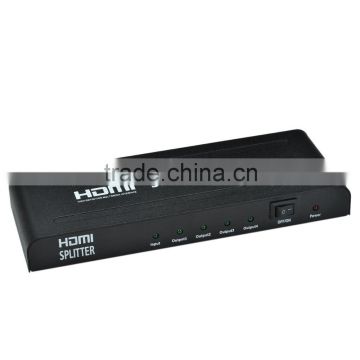 CHEERLINK 1080P Full HD / 3D HDMI V1.3 Splitter 1in 4 out - Black