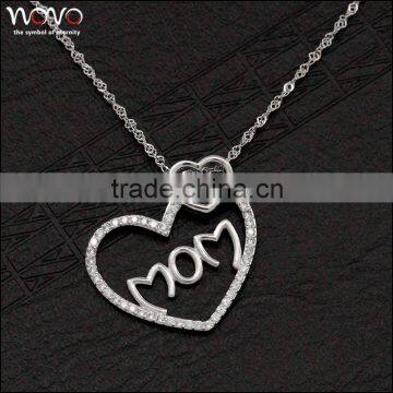 Wholesale 925 silver necklace with zircon