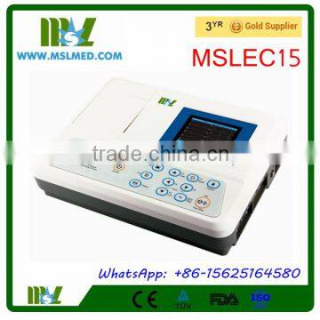 CE Proved Electrocardiograph ECG Portable Machine (MSLEC15-4)