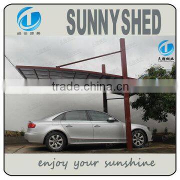 DIY aluminum carport with polycarbonate for car cover