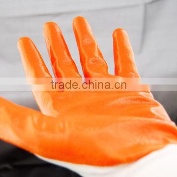 POLYESTER seamless coated nitrile working gloves