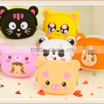 Hotselling Promotional Cute Design Lovely 6 Candy Colors Cheap Price Silicone Coin Purse Unisex