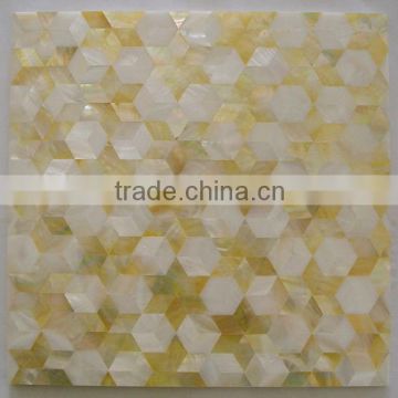Gold mop & Chinese river seamless shell tile
