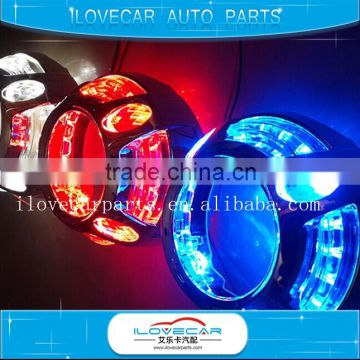 3 Inch auto led drl projector lens cover/shrouds for panamera, car kit 3 Inch projector lems for retrofit