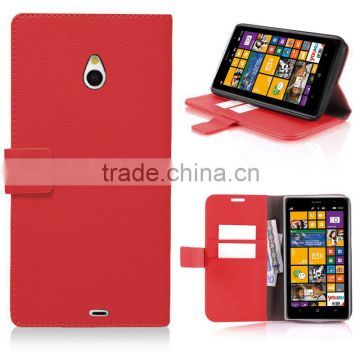 For nokia lumia 1320 red wallet leather case high quality factory's price