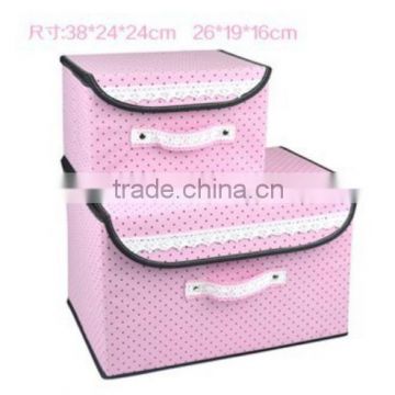 Pink DOT Foldable Storage box Organization Bins set
