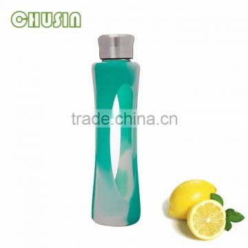 high quality glass water bottle with competitive price and fancy design