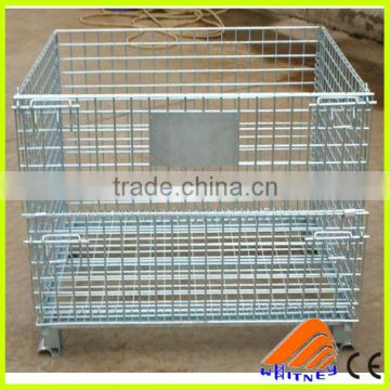 metal pallet cage, rolling metal storage cage, galvanized metal dog cage