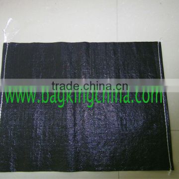 Black 50kg PP woven bag with string/ PP woven bags 50kg