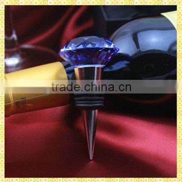 Fancy Blue Crystal Wine Stopper For Wedding Take Away Gifts