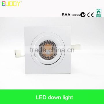 Special design Square trim 12W COB dimmable LED downlight ( 78-90mm cutout size )