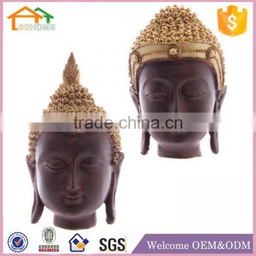 Factory Custom made best home decoration gift polyresin resin buddha head ornament