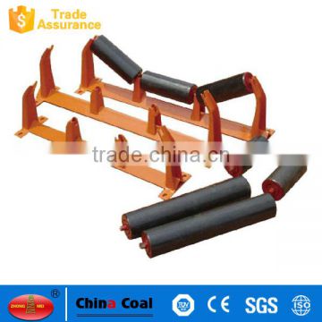 conveyor carrying roller set with steel frame.