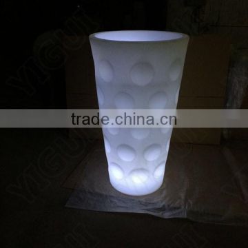 High waterproof plastic multicolor led flower pot for Disco