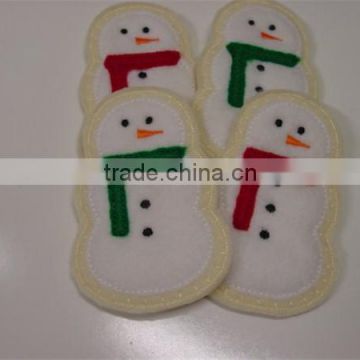 2017 Snowmen Cookies Set Felt Play Food for kids made in China