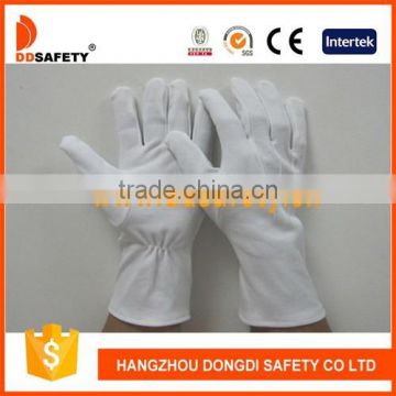 DDSAFETY 2017 100% Bleach Cotton Interlock Working Gloves With 3 Seams On Back