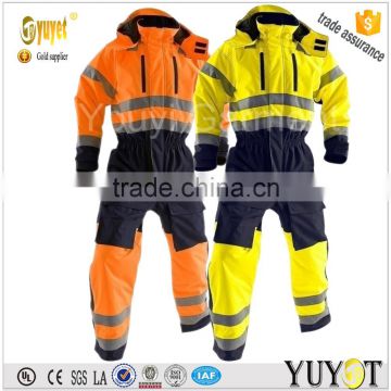High Visibility Winter Waterproof Overall With Hood