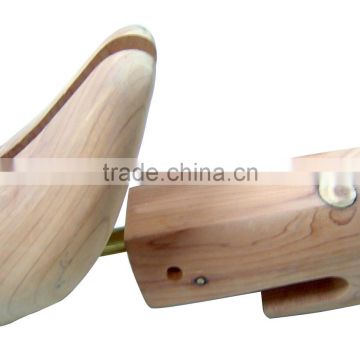 Colorful beech wood shoe tree and stretcher