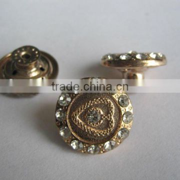 AA rhinestone metal button for jeans