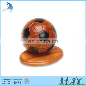 Adult/Kids/Children High Grade/Best selling Natural Handmade Wooden Football Toy Chinese Puzzle Ball